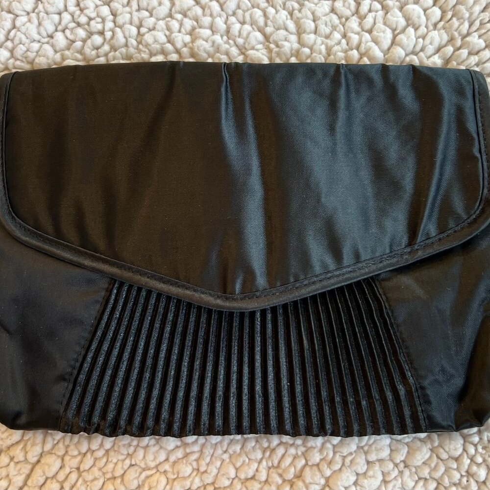 Black Satin Vintage Dover Bag